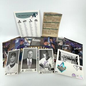Arizona Diamondbacks Large Lot Inaugural 1998 Season Magazines Signed Photos Etc